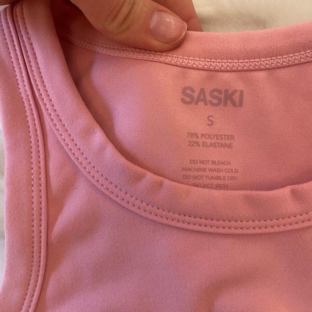 NWT Saski Pink Crop Top in Peony - Size Small - Picture 6 of 10